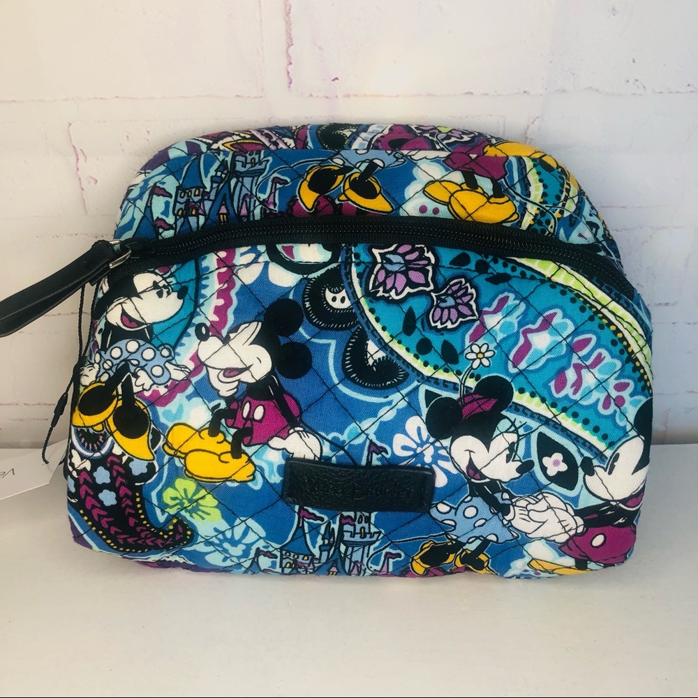 Vera Bradley Disney Iconic Medium Cosmetic Bag Mickey Paisley Celebration
